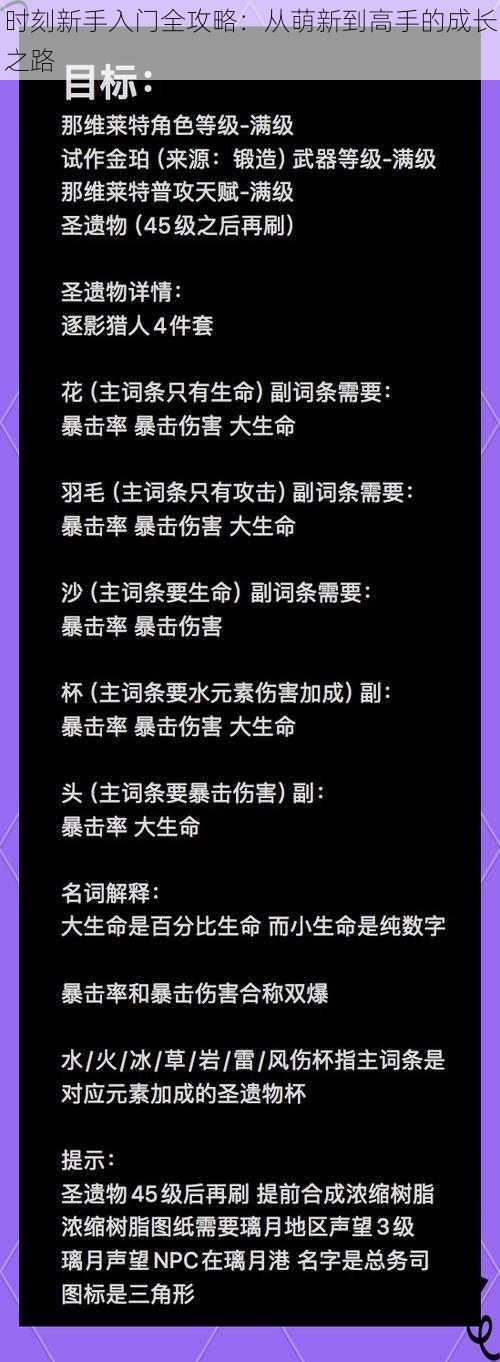时刻新手入门全攻略:从萌新到高手的成长之路