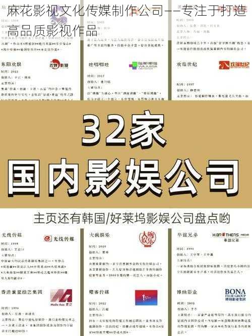 麻花影视文化传媒制作公司——专注于打造高品质影视作品