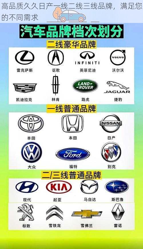 高品质久久日产一线二线三线品牌,满足您的不同需求