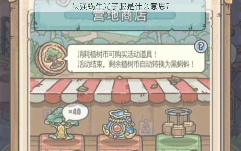 最强蜗牛光子服是什么意思?