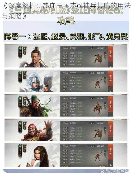 《深度解析:热血三国志ol神兵共鸣的用法与策略》