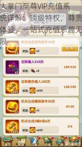 大掌门至尊VIP充值系统详解:顶级特权,尊贵体验,一站式充值乐趣无限