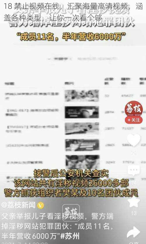 18 禁止视频在线,汇聚海量高清视频,涵盖各种类型,让你一次看个够