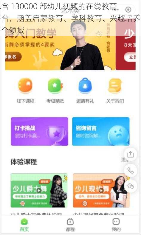 包含 130000 部幼儿视频的在线教育平台,涵盖启蒙教育、学科教育、兴趣培养等多个领域