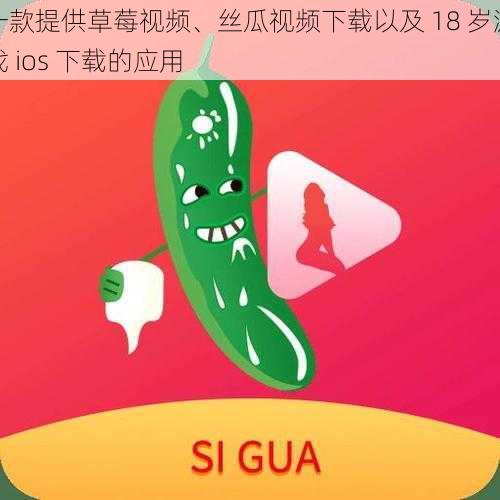 一款提供草莓视频、丝瓜视频下载以及 18 岁游戏 ios 下载的应用