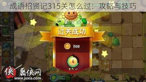 成语招贤记315关怎么过:攻略与技巧