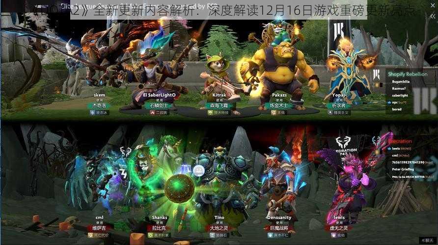 《DOTA2》全新更新内容解析:深度解读12月16日游戏重磅更新亮点