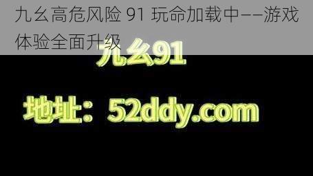 九幺高危风险 91 玩命加载中——游戏体验全面升级