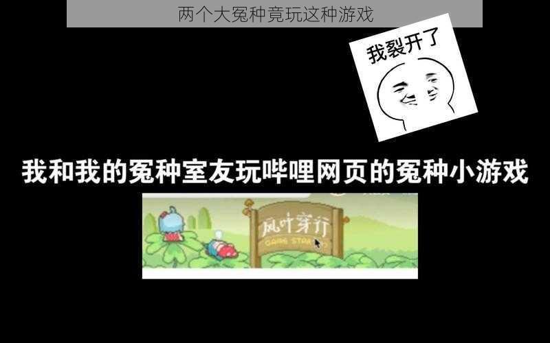 两个大冤种竟玩这种游戏