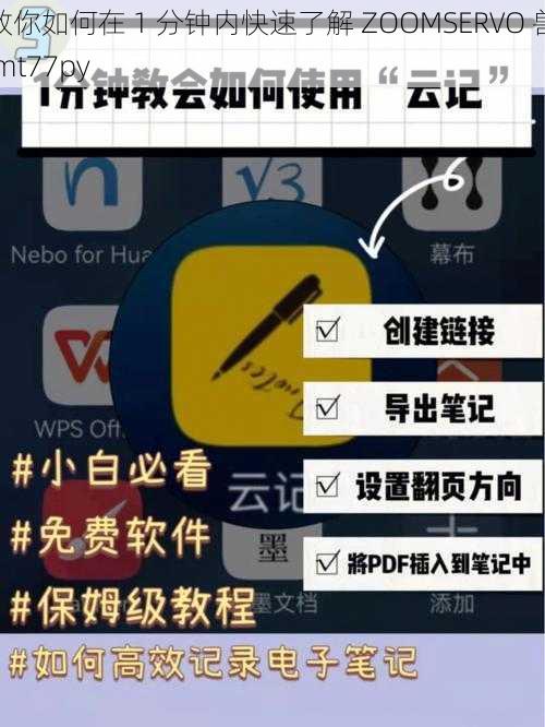 教你如何在 1 分钟内快速了解 ZOOMSERVO 兽 mt77py