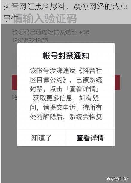 抖音网红黑料爆料,震惊网络的热点事件