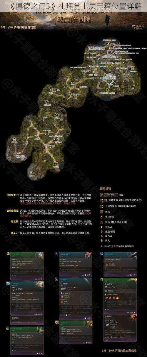 《博德之门3》礼拜堂上层宝箱位置详解