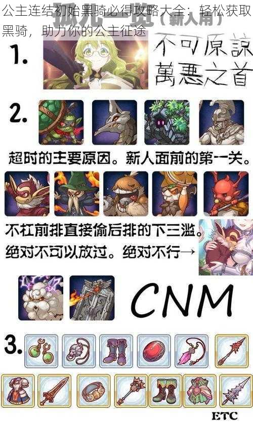 公主连结初始黑骑必得攻略大全:轻松获取黑骑,助力你的公主征途
