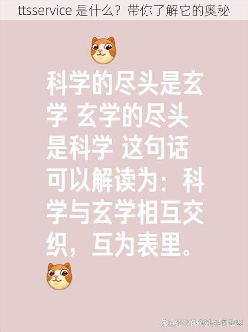 ttsservice 是什么?带你了解它的奥秘