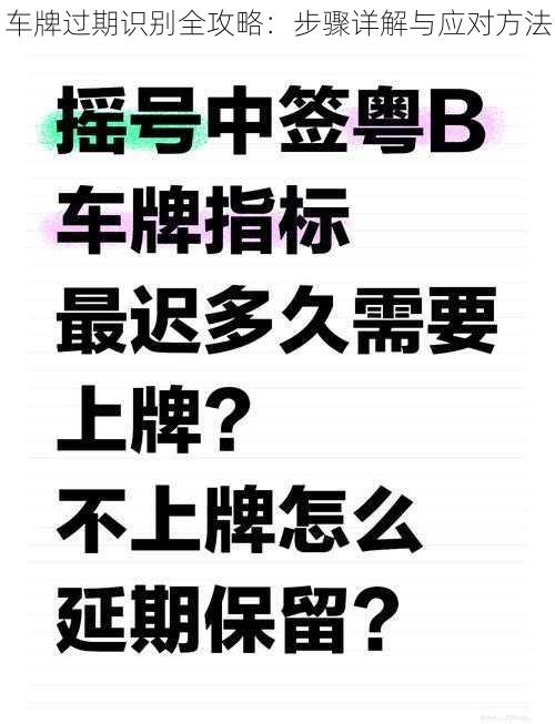 车牌过期识别全攻略:步骤详解与应对方法