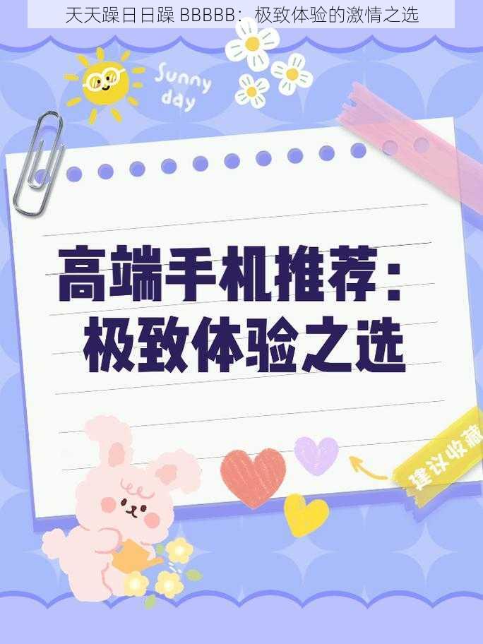 天天躁日日躁 BBBBB:极致体验的激情之选