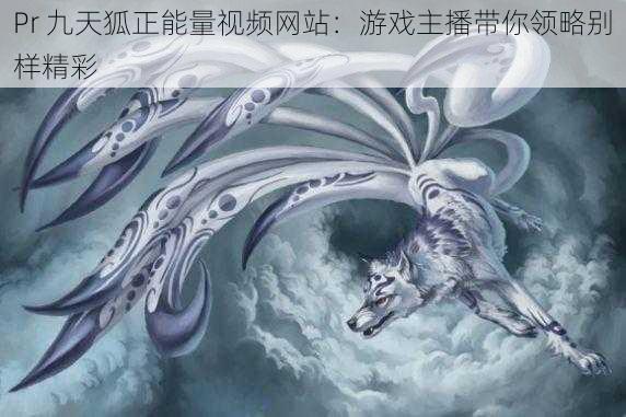 Pr 九天狐正能量视频网站:游戏主播带你领略别样精彩
