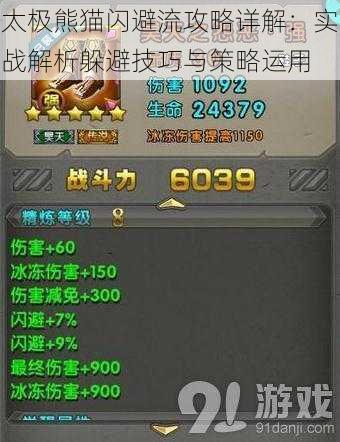 太极熊猫闪避流攻略详解:实战解析躲避技巧与策略运用