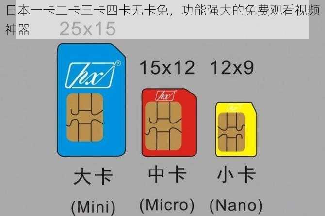 日本一卡二卡三卡四卡无卡免,功能强大的免费观看视频神器