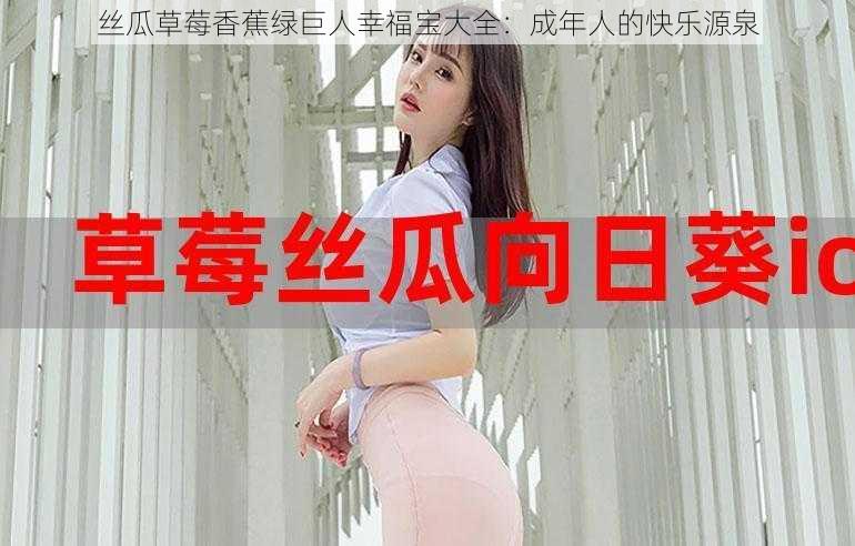 丝瓜草莓香蕉绿巨人幸福宝大全:成年人的快乐源泉