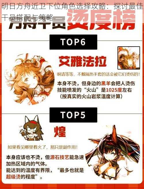 明日方舟近卫下位角色选择攻略:探讨最佳干员搭配与策略
