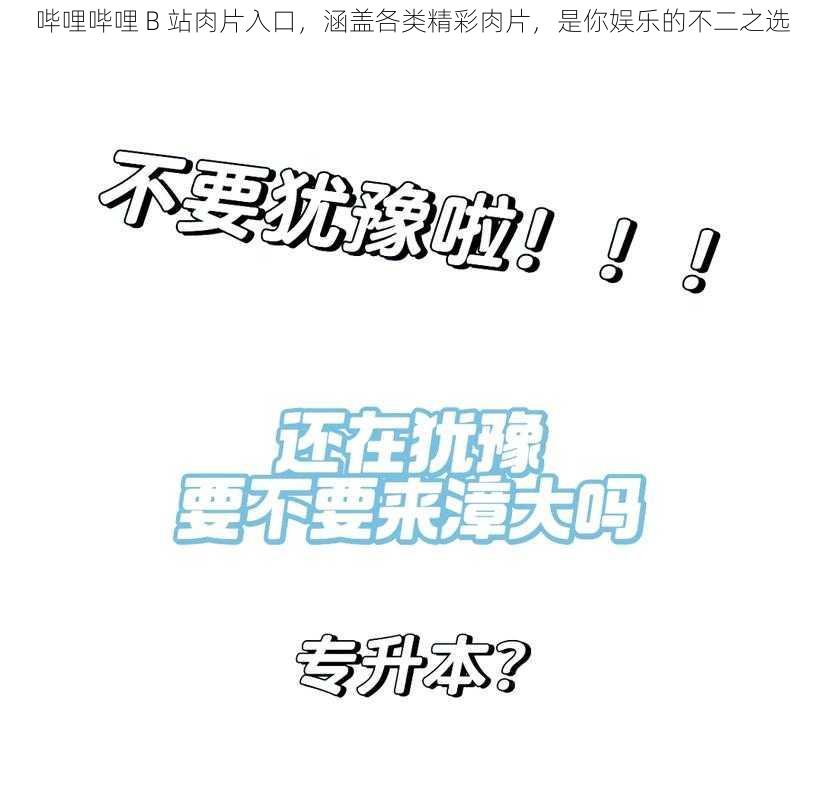 哔哩哔哩 B 站肉片入口,涵盖各类精彩肉片,是你娱乐的不二之选