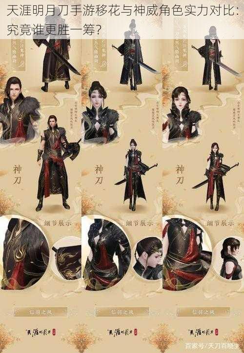 天涯明月刀手游移花与神威角色实力对比:究竟谁更胜一筹?
