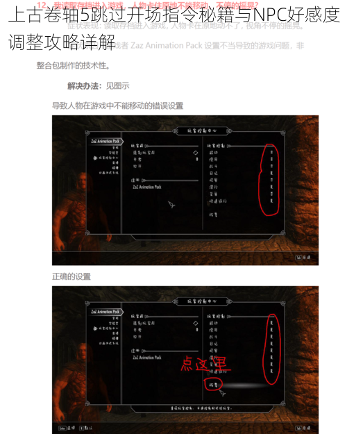 上古卷轴5跳过开场指令秘籍与NPC好感度调整攻略详解