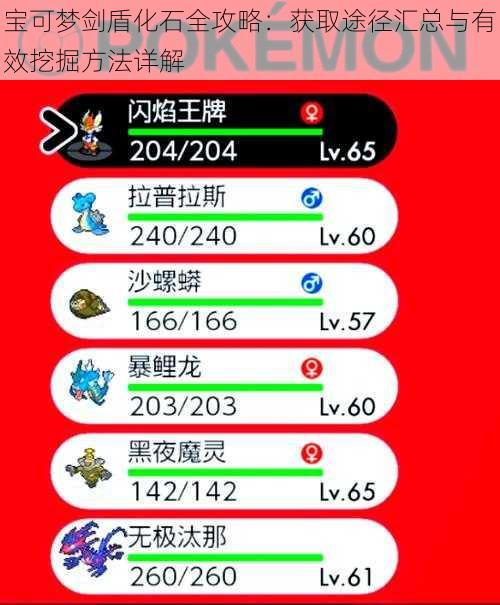宝可梦剑盾化石全攻略:获取途径汇总与有效挖掘方法详解