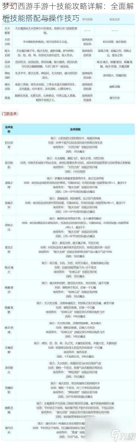 梦幻西游手游十技能攻略详解:全面解析技能搭配与操作技巧