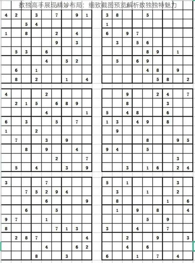 数独高手展现精妙布局:细致截图预览解析数独独特魅力