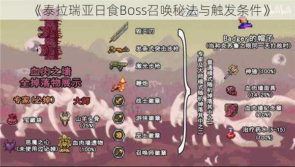 《泰拉瑞亚日食Boss召唤秘法与触发条件》