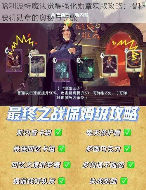 哈利波特魔法觉醒强化勋章获取攻略:揭秘获得勋章的奥秘与步骤
