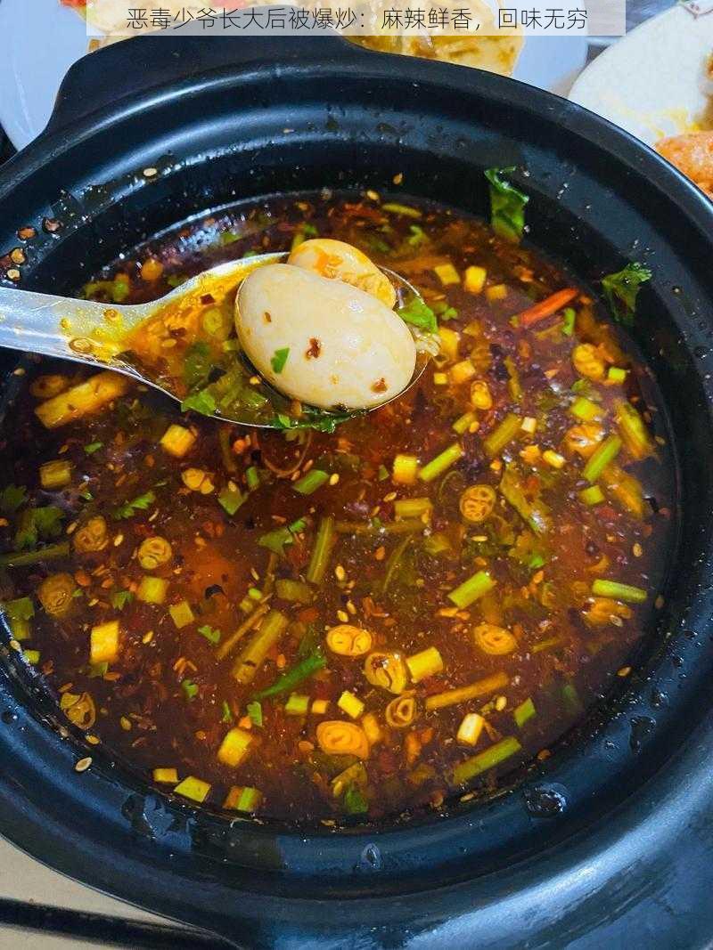 恶毒少爷长大后被爆炒:麻辣鲜香,回味无穷