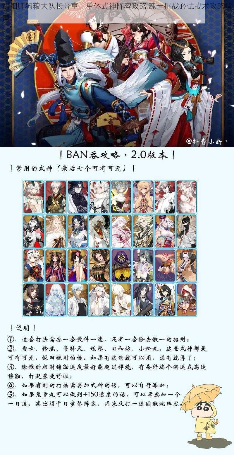 阴阳师狗粮大队长分享:单体式神阵容攻略 魂十挑战必试战术攻略指南