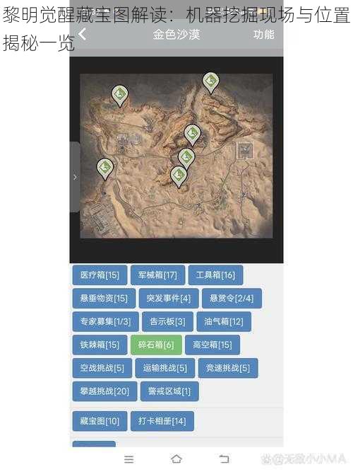 黎明觉醒藏宝图解读:机器挖掘现场与位置揭秘一览