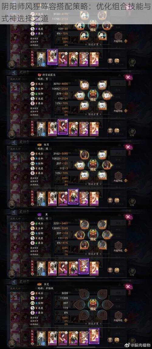 阴阳师风狸阵容搭配策略:优化组合技能与式神选择之道