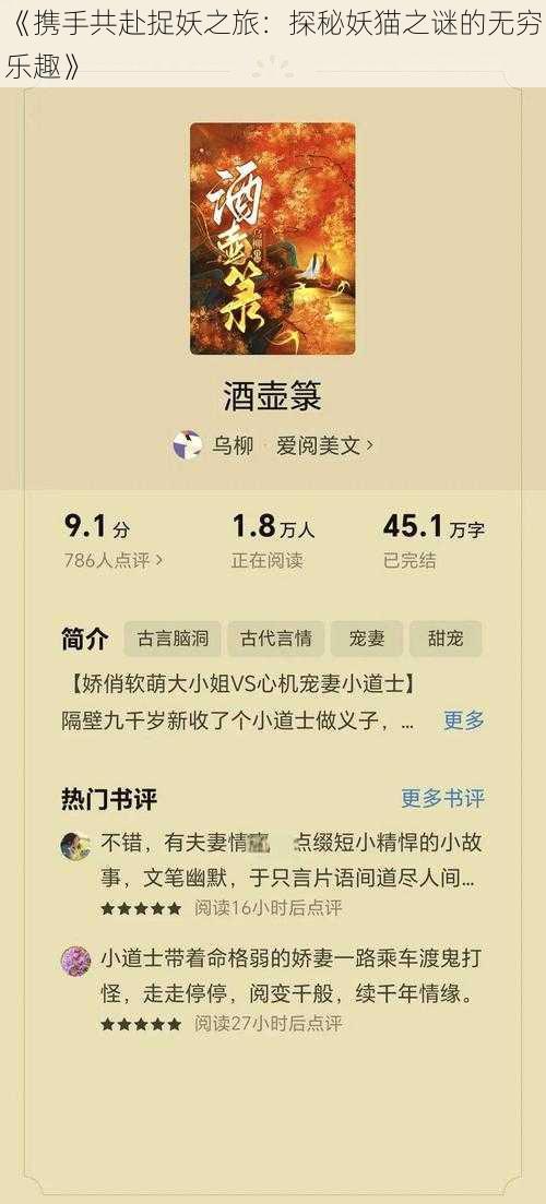 《携手共赴捉妖之旅:探秘妖猫之谜的无穷乐趣》