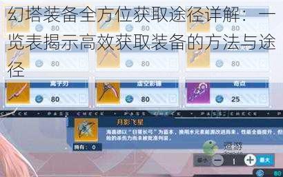 幻塔装备全方位获取途径详解:一览表揭示高效获取装备的方法与途径