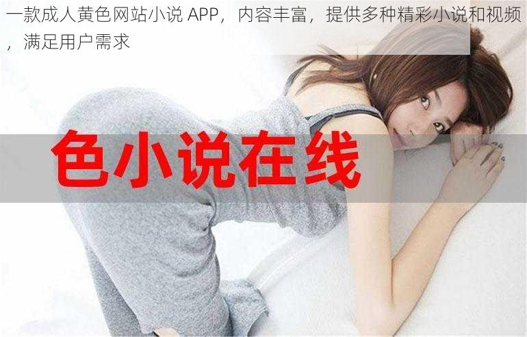 一款成人黄色网站小说 APP,内容丰富,提供多种精彩小说和视频,满足用户需求