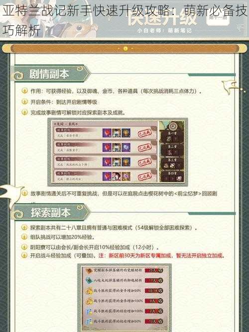 亚特兰战记新手快速升级攻略:萌新必备技巧解析