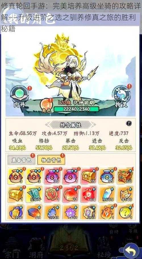 修真轮回手游:完美培养高级坐骑的攻略详解——升级进阶之选之驯养修真之旅的胜利秘籍