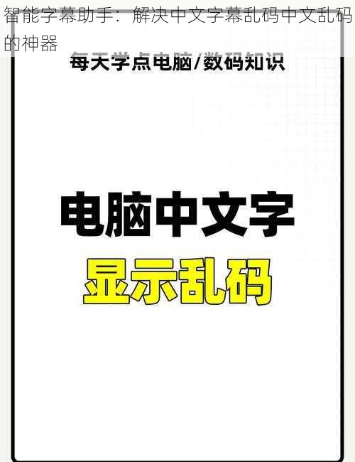 智能字幕助手:解决中文字幕乱码中文乱码的神器