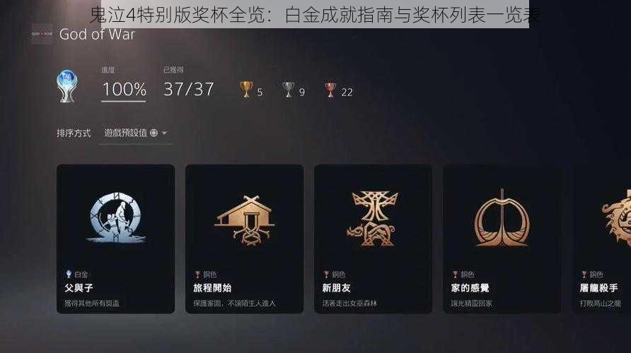 鬼泣4特别版奖杯全览:白金成就指南与奖杯列表一览表