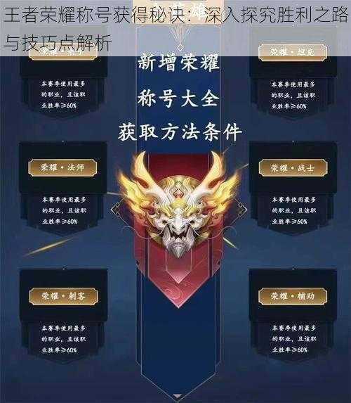 王者荣耀称号获得秘诀:深入探究胜利之路与技巧点解析