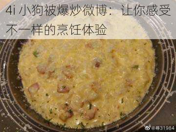 4i 小狗被爆炒微博:让你感受不一样的烹饪体验
