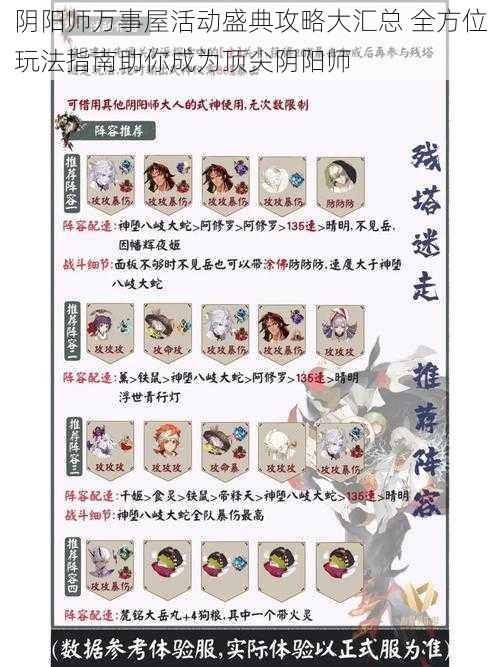 阴阳师万事屋活动盛典攻略大汇总 全方位玩法指南助你成为顶尖阴阳师