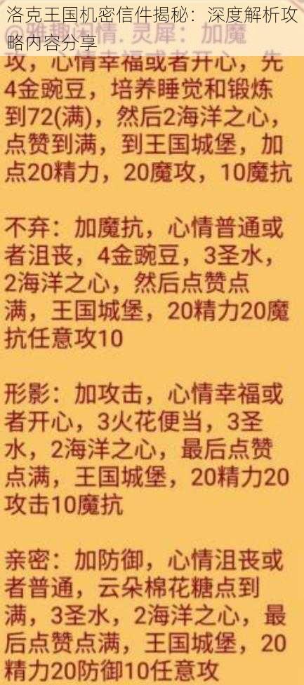 洛克王国机密信件揭秘:深度解析攻略内容分享