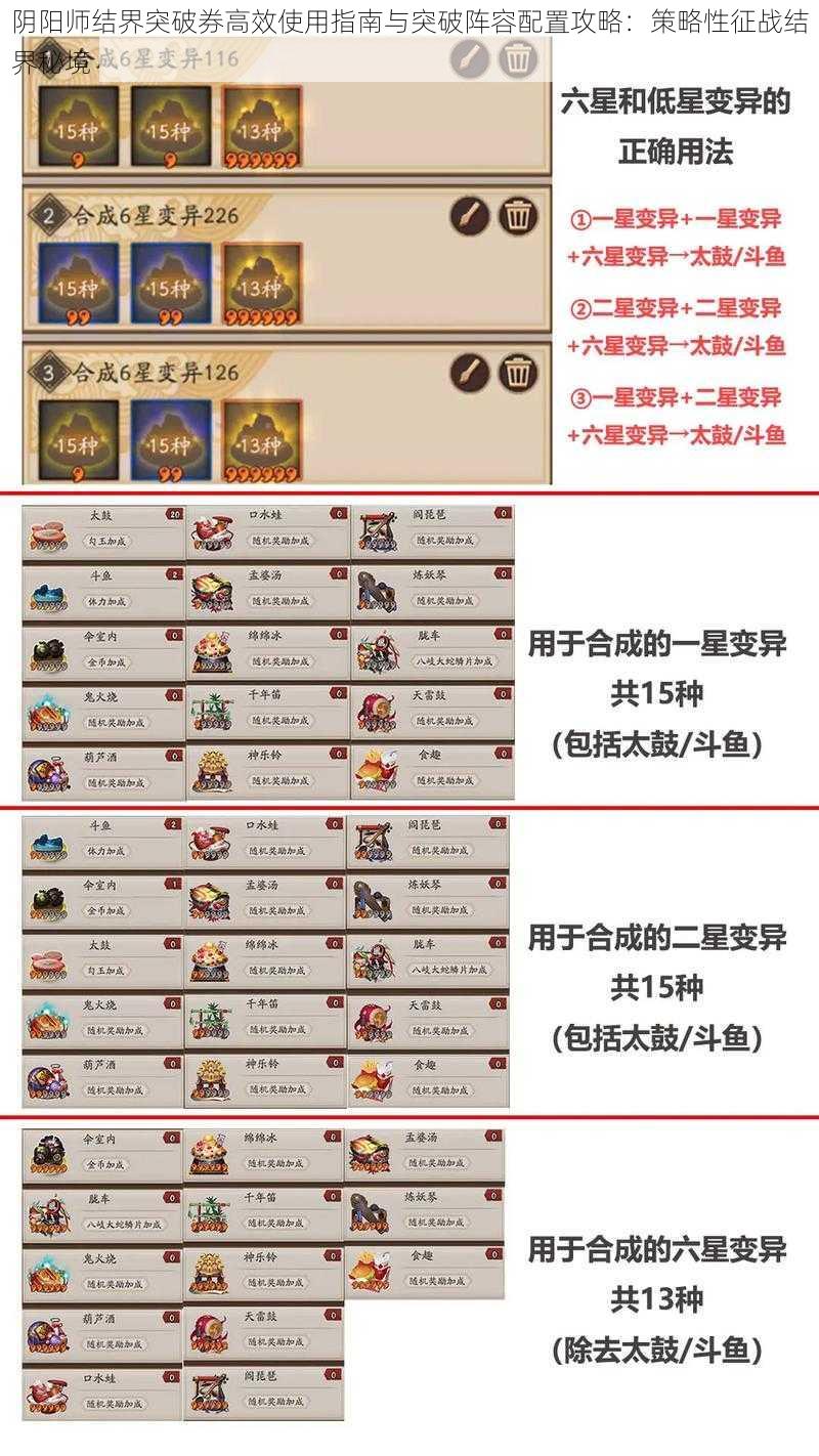 阴阳师结界突破券高效使用指南与突破阵容配置攻略:策略性征战结界秘境