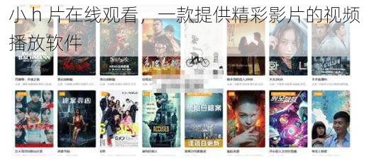 小 h 片在线观看,一款提供精彩影片的视频播放软件